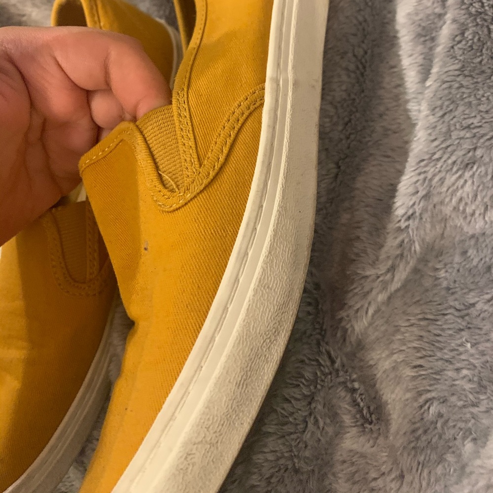 Yellow low top shoes